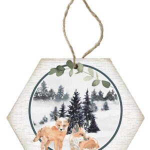 359724 Honeycomb-Joyful Fox Ornament - 6.875 x 4.5 in.