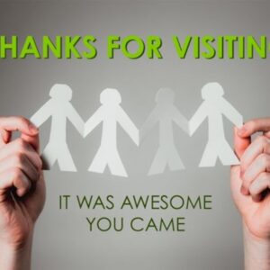 36343X Thanks for Visiting & It Was Awesome You Came Postcard - Pack of 25