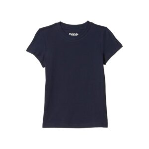 #4kids Essential Short Sleeve T-Shirt (Little Kids/Big Kids) (Navy) Kid's Clothing