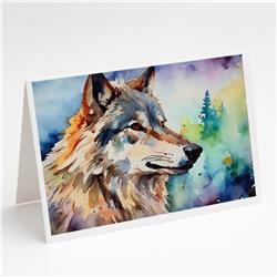 5 x 7 in. Wolves Wolf Greeting Cards - Pack of 8