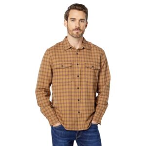 7 For All Mankind Double Pocket Shirt (Camel Plaid) Men's Clothing