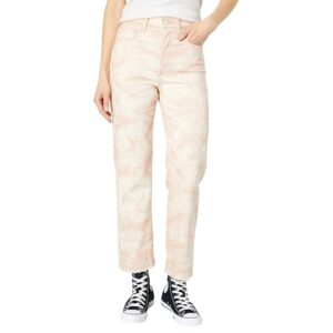 AG Jeans Alexxis Vintage High-Rise Straight Crop in Tie-Dye Mauve Orchid (Tie-Dye Mauve Orchid) Women's Clothing