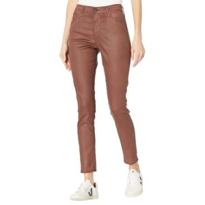 AG Jeans Farrah High-Rise Skinny Ankle (Leatherette Light Dark Walnut) Women's Casual Pants