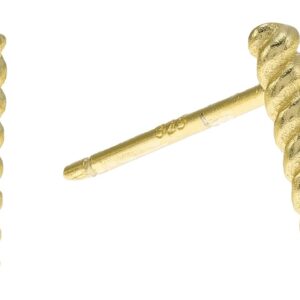 Argento Vivo Twist Bar Post Earrings (Gold) Earring