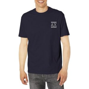 Armani Exchange Slim Fit AX Logo Tee (Navy) Men's Clothing