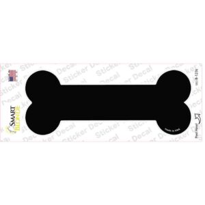 B-123s Black Solid Novelty Bone Decal Sticker