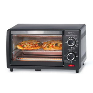 Betty Crocker BC-1664CB 2-Slice Compact Toaster Oven with Drop Down Crumb Tray Black
