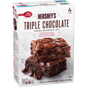 Betty Crocker Hershey's Fudge Brownie Mix,Triple Chocolate (20 oz., 4 pk.)