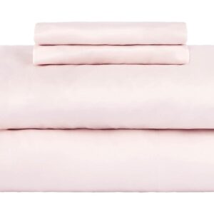 Bokser Home Queen Sateen Sheet Set (Pink Sand) Sheets Bedding