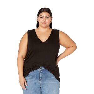 CAPSULE 121 Plus Size The Scott Top (Black) Women's Clothing