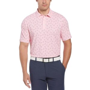 Callaway Painted Chevron Trademark Print Polo (Candy Pink) Men's Clothing