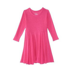Chaser Kids Peplum Dress (Little Kids/Big Kids) (Flamingo) Girl's Dress