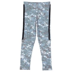 Chaser Kids RPET Bliss Knit Blocked Extended Cuff Joggers with Strappings (Big Kids) (Camo Pixels/True Black) Girl's Casual Pants