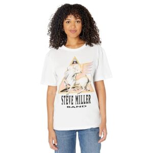 Chaser Steve Miller Cotton Jersey Crew Tee (White) Women's Clothing