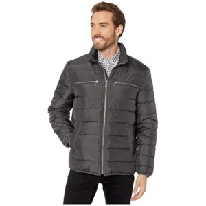 Cole Haan Packable Down Jacket (Grey) Men's Coat
