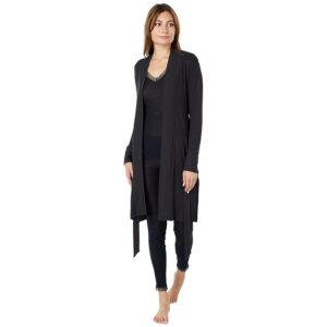 Commando Luxury Rib Robe RIB207 (Black) Women's Robe