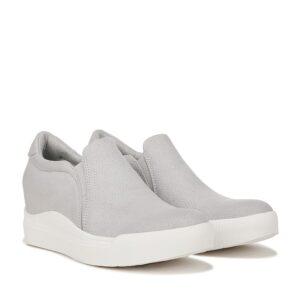 Dr. Scholl's Time Off Wedge Sneaker (Grey Microfiber Perf) Women's Shoes