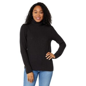 Dylan by True Grit Sweater Knit Holden Turtleneck (Black) Women's Clothing