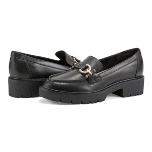 Easy Spirit Kinndle (Black Leather) Women's Flat Shoes
