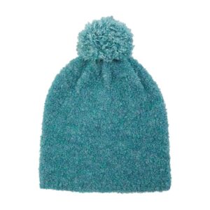 Echo New York Teddy Boucle Pom Hat (Teal) Caps