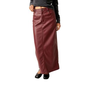 Free People City Slicker Maxi (Red Jasper) Women's Skirt
