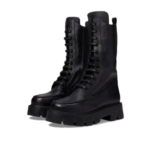 Free People Jones Lug Sole Lace-Up Boot (Black) Women's Boots
