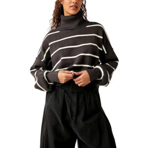 Free People Paulie Sweater (Smoked Pearl Combo) Women's Clothing