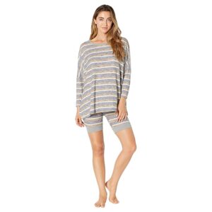 Honeydew Intimates Overslept Variegated Rib PJ Set (North Star Stripe) Women's Pajama Sets