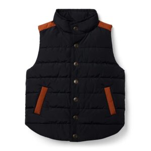 Janie and Jack Puffer Vest (Toddler/Little Kid/Big Kid) (Black) Boy's Coat