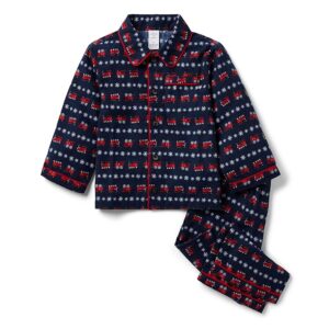 Janie and Jack Woven Sleep Set (Toddler/Little Kids/Big Kids) (Blue) Boy's Pajama Sets