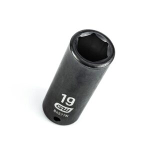 KDT-84577N 0.5 in. Drive 6 Point Deep Impact Metric Socket - 19 mm