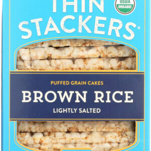 KHFM00939181 5.9 oz Thin Stackers Brown Lightly Salted Rice Cakes