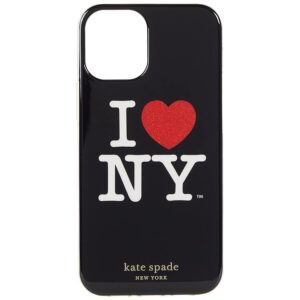 Kate Spade New York I Heart NY Phone Case for iPhone(r) 12 Mini (Black Multi) Cell Phone Case