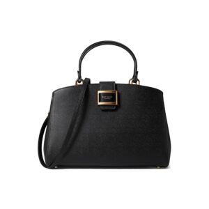 Kate Spade New York Katy Textured Leather Satchel (Black) Handbags