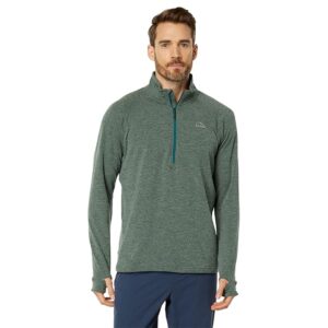 L.L.Bean Adventure Grid Fleece 1/4 Zip (Sea Green) Men's Clothing