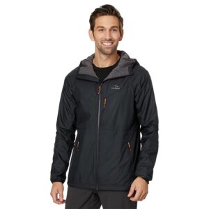 L.L.Bean Bean's Performance Fleece-Lined Windbreaker Tall (Midnight Black) Men's Jacket
