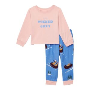 L.L.Bean Flannel Pajamas (Toddler) (Blush Wicked Cozy) Pajama Sets