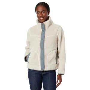 L.L.Bean Petite Bean's Sherpa Fleece Jacket (Soapstone) Women's Coat