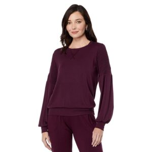 LAmade Leandra Smocked Pullover (Burgundy) Women's Clothing