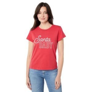 LAmade Santa Baby Give Back Winston Vintage Tee (American Beauty) Women's Clothing
