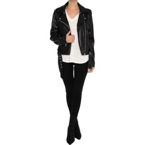 LBLC The Label Mena Moto Jacket (Black) Women's Clothing