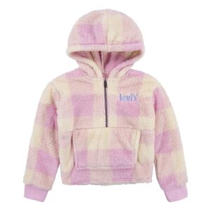 Levi's(r) Kids Sherpa Pullover Hoodie (Big Kids) (Begonia Pink) Girl's Clothing