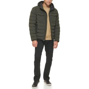 Levi's(r) Stretch Two-Pocket Quilted Jacket (Olive) Men's Clothing