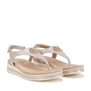 LifeStride Zeeta Thong Sandals (Beige Metallic) Women's Sandals