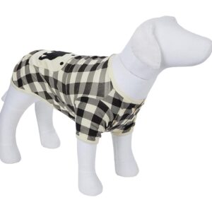 Little Blue House by Hatley Kids Cream Plaid Dog Pajama (Natural) Dog Clothing