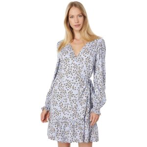 Lost + Wander Wild Thing Mini Dress (Blue Leopard) Women's Dress