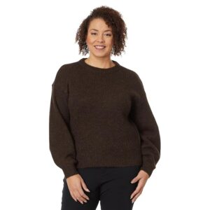 Madewell Plus Simone Wedged Fashioning Crew (Heather Carob) Women's Sweater