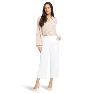 NYDJ Wide Leg Cropped Cargo (Optic White) Women's Casual Pants