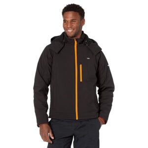 ORORO GEARWRENCH Heated Hooded Jacket (Black with Orange Zipper) (Black) Men's Jacket