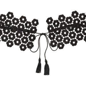 Only Hearts Venise Embroidery Cuffs (Black) Women's Lingerie